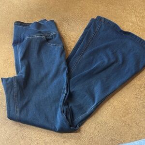 HALARA Women's Flare Jeans in Dark Blue